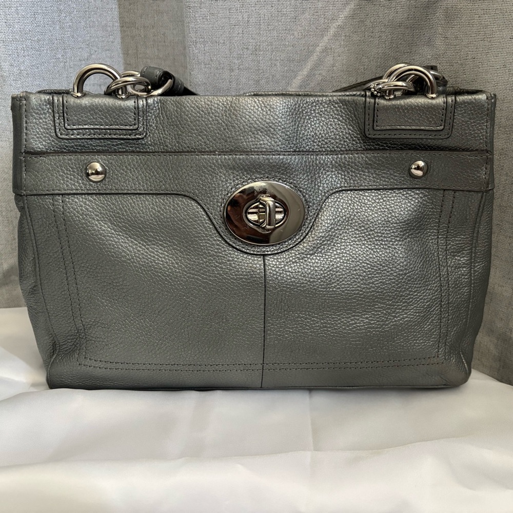 Coach Penelope Silver Gray Shoulder Bag